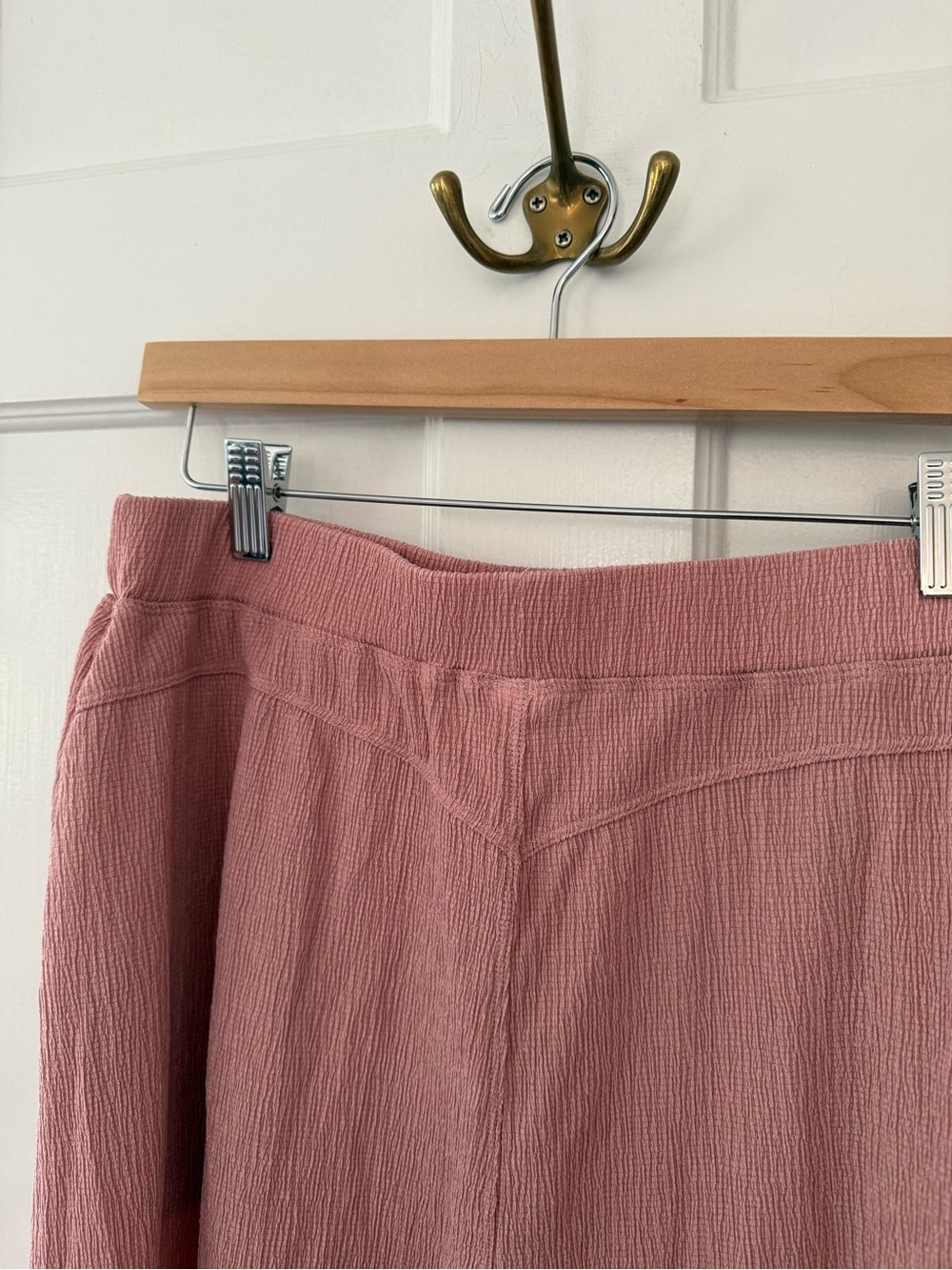 Halara High Waisted Pocket Wide Leg Flowy Casual Pants Bridal Pink Large L NEW - Picture 6 of 7
